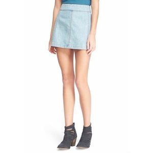 Free people denim skirt